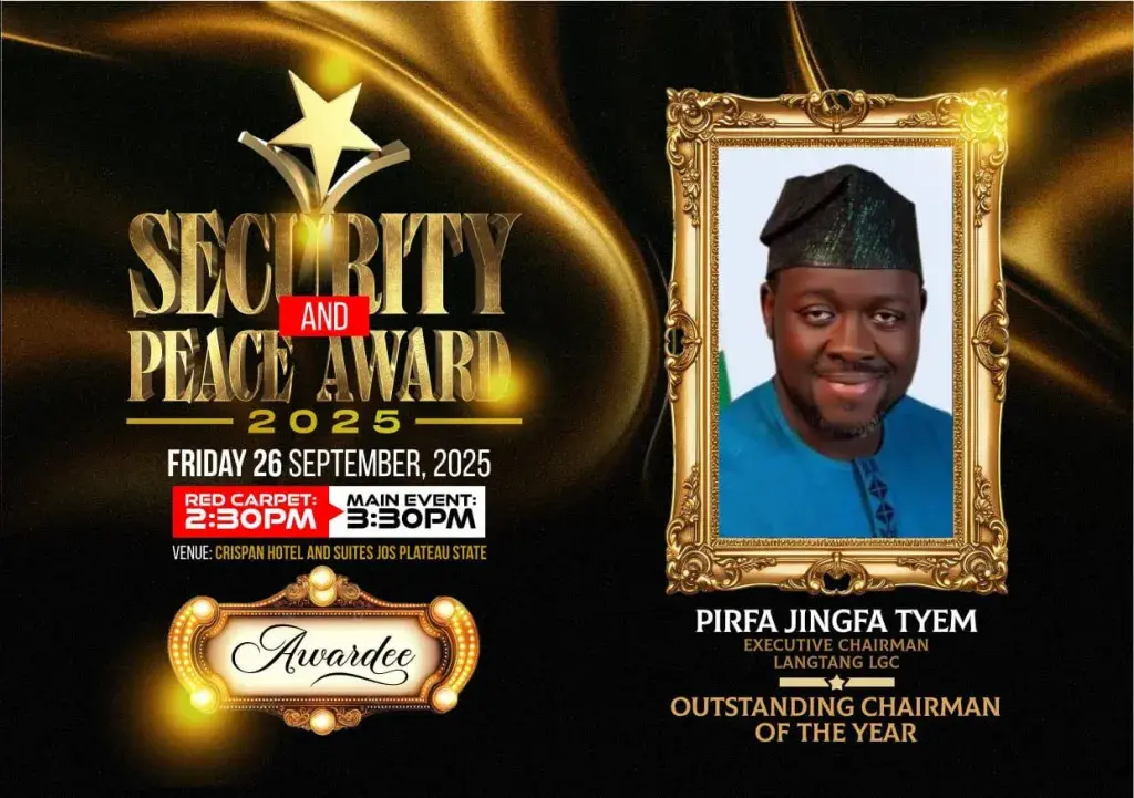 PEACE AND SECURITY AWARDS: TYEM NOMINATED MOST OUTSTANDING CHAIRMAN 2025